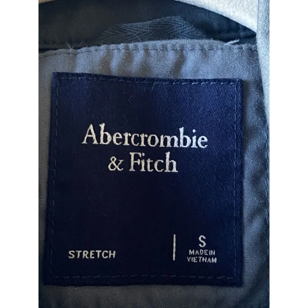 Abercrombie &‎ Fitch Men's Technical Twill Shirt Jacket Green Sz Small Q111